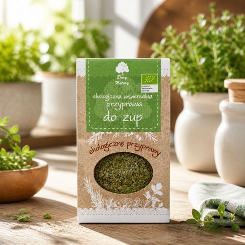 Ekologiczna uniwersalna przyprawa do zup BIO 50 g z suszonymi grzybami i ziołami