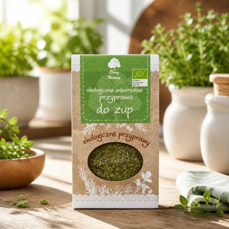 Ekologiczna uniwersalna przyprawa do zup BIO 50 g z suszonymi grzybami i ziołami